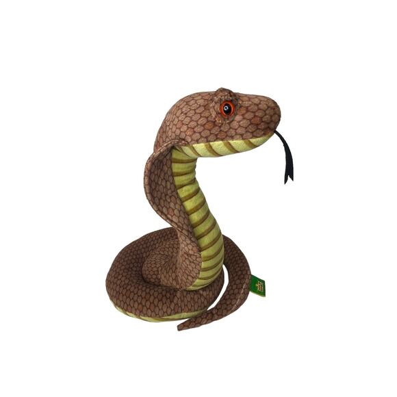 Wild Republic Cobra Snake Plush 26” Stuffed Animal Toy K&M Vintage 2013 Reptile - Picture 6 of 9